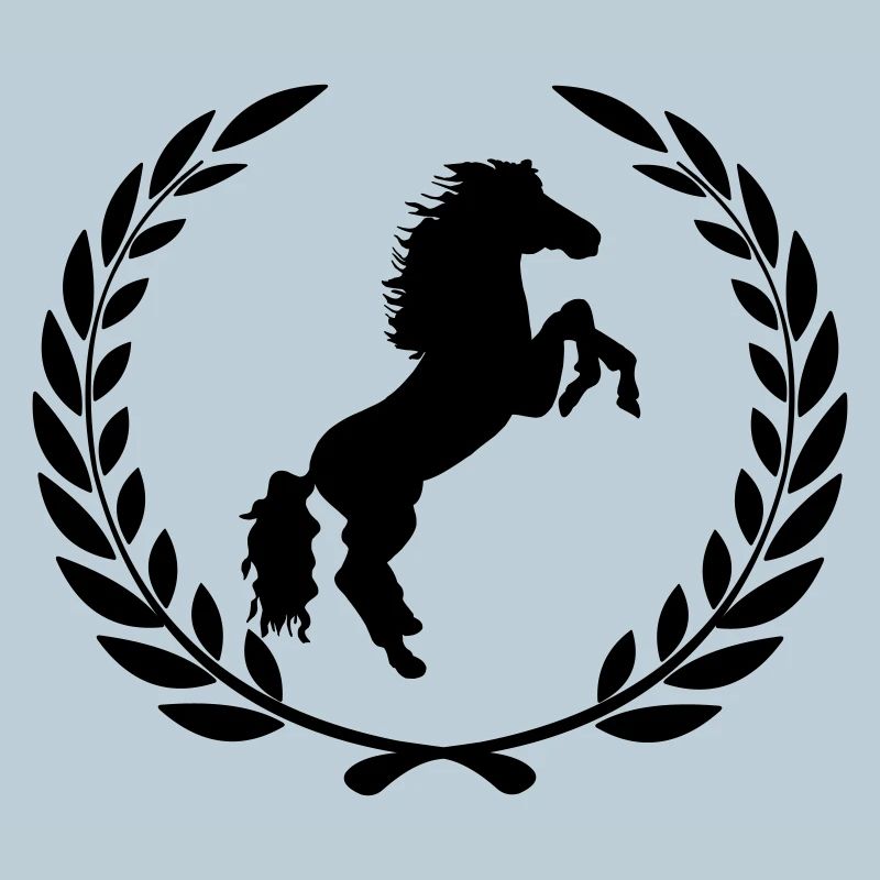 Prancing horse laurel wreath award
