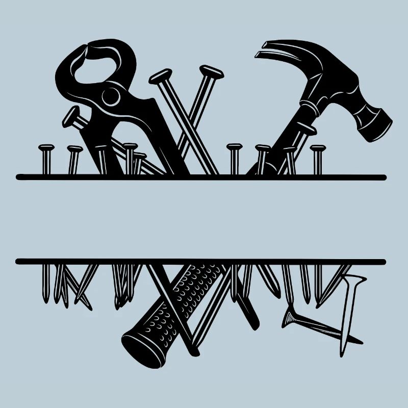 Clous logo de charpentier