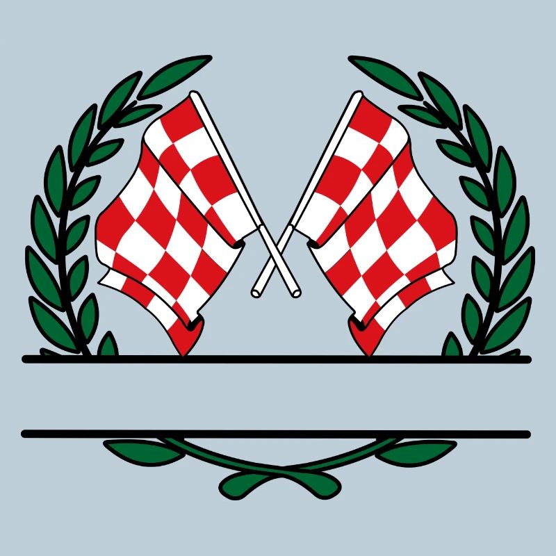 Drapeaux de la province du Brabant-Septentrional, bannière couronne de laurier