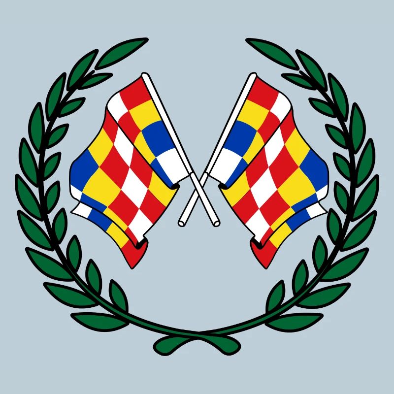 Drapeaux province d'Anvers Belgique couronne de laurier