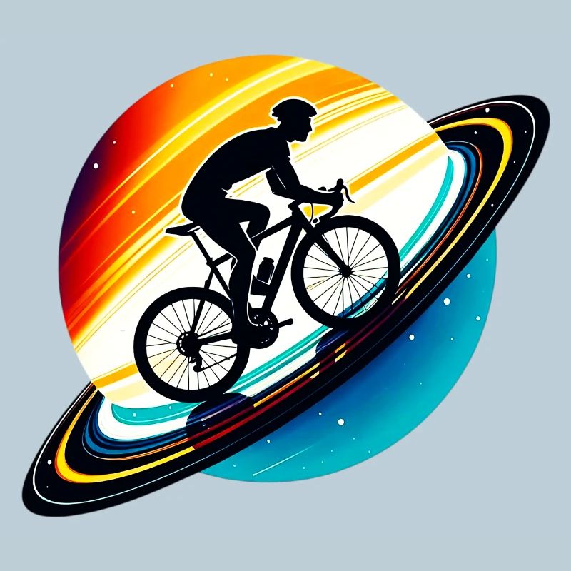 Cyclist on Saturn