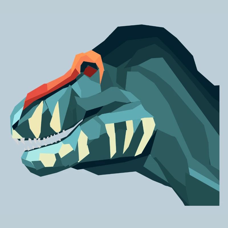 T. rex in geometric style