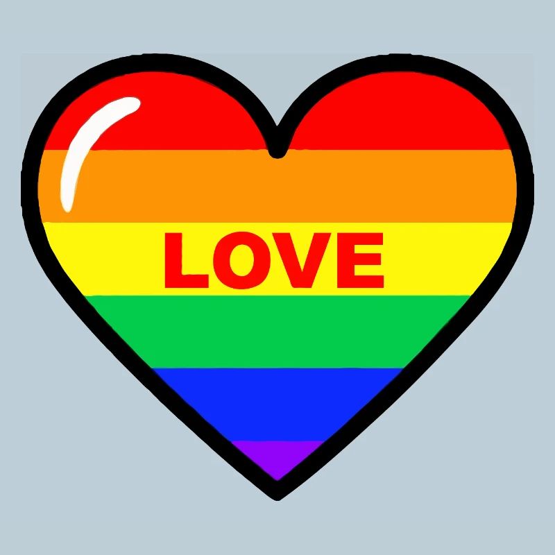 Regenbogen Herz Liebe