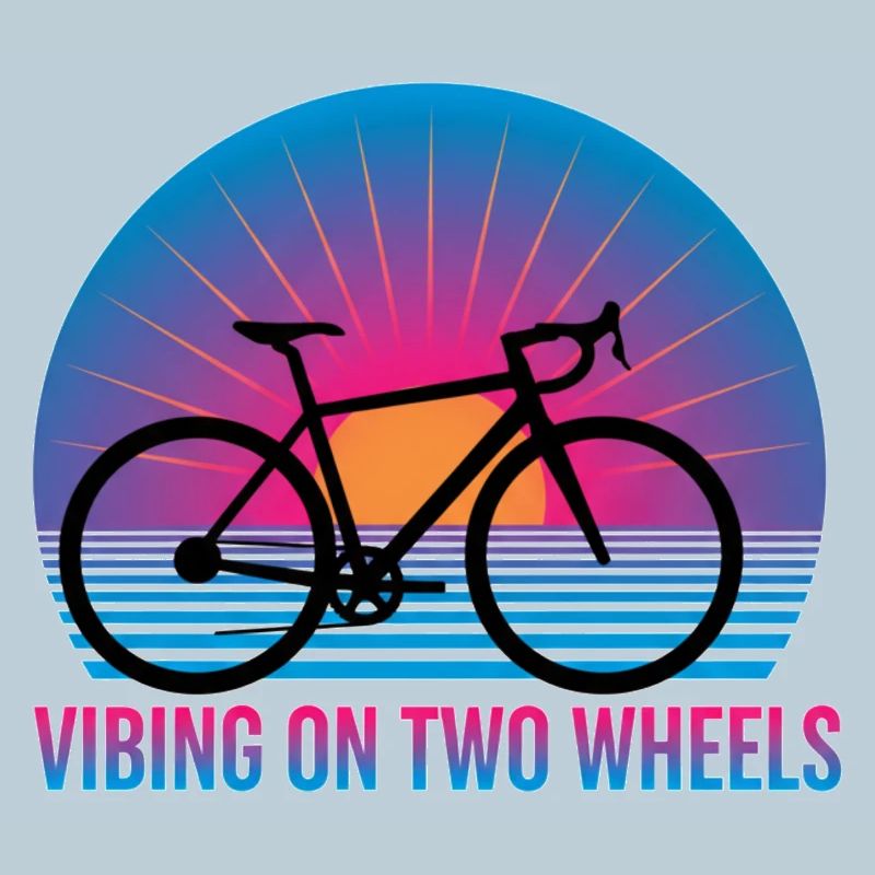 Vibing On Two Wheels Synthwave Road Bike