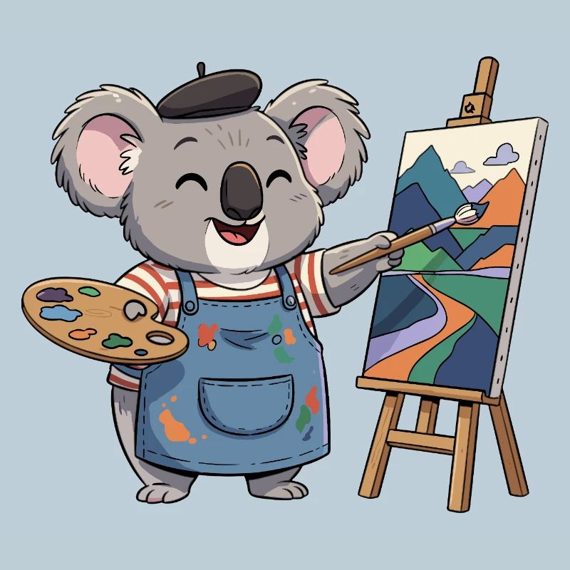 Koala Maler: Bunte Berglandschaft