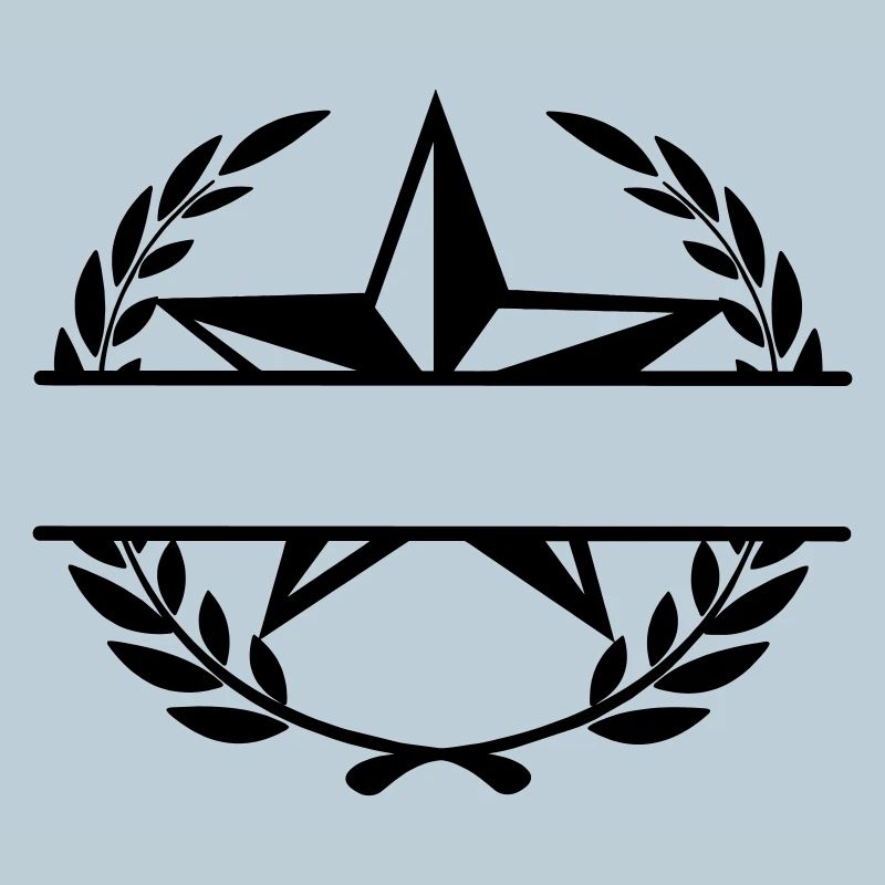 Stern im Lorbeerkranz Monogramm