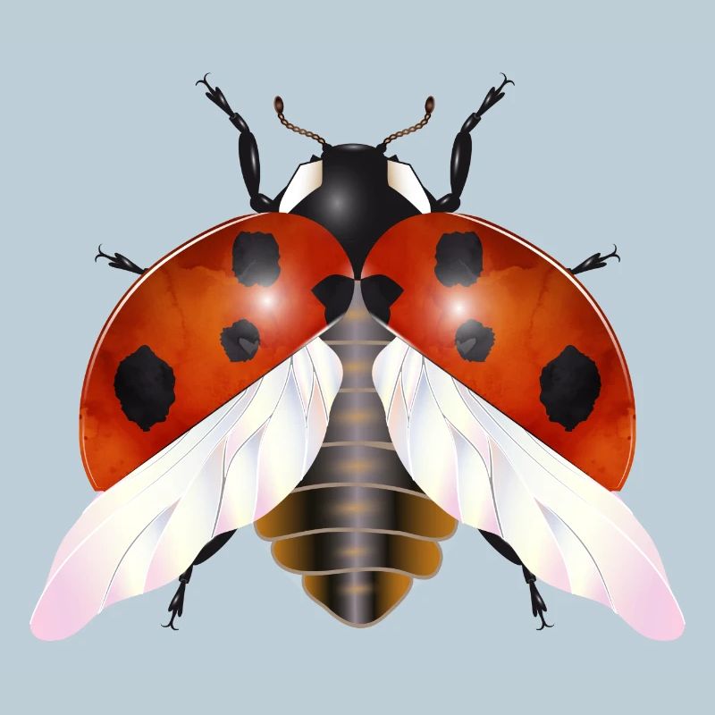Enchanting Flying Ladybug with Wings