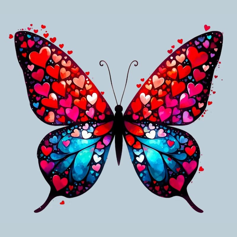 Butterfly with Hearts
