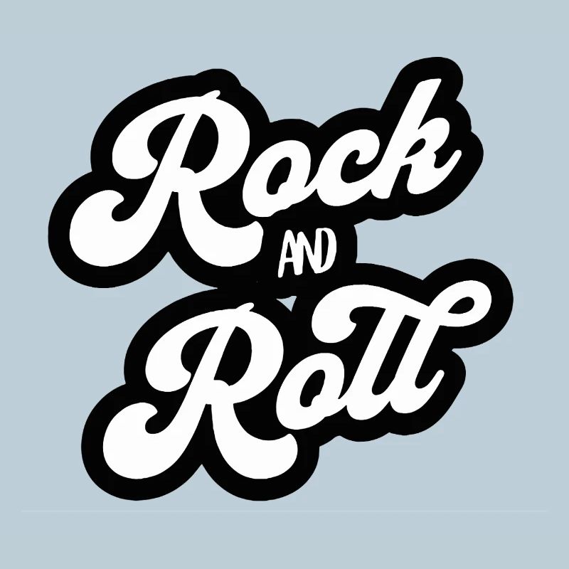 Rock and Roll Vintage Script