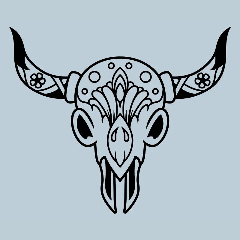 Death's head with horns