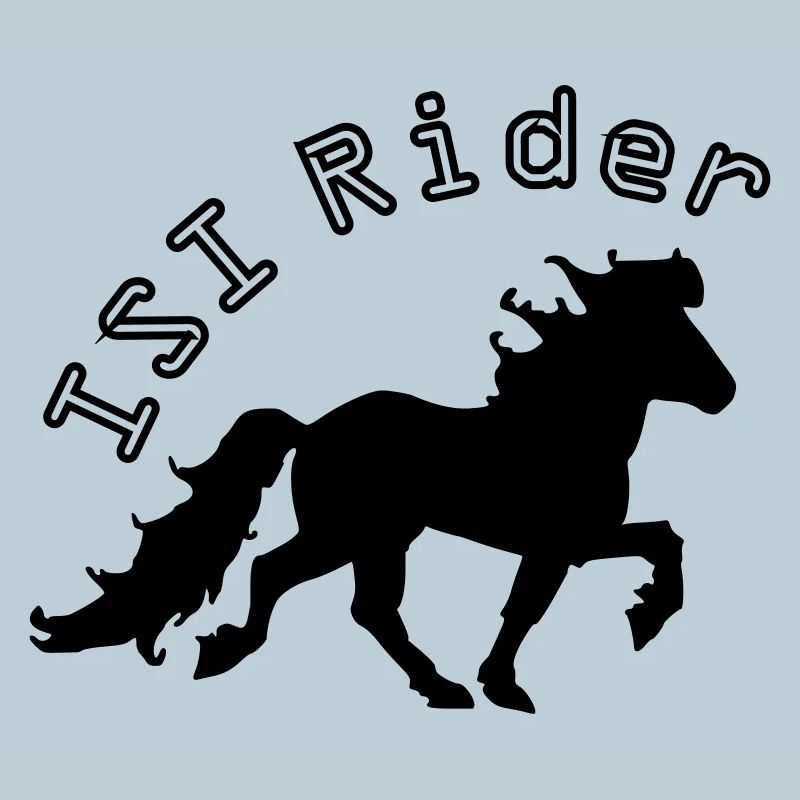 Cheval islandais cool, cavalier ISI
