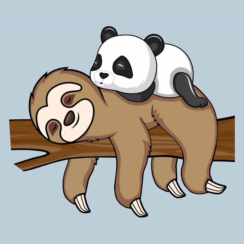 Sloth And Panda Cute Animal Design