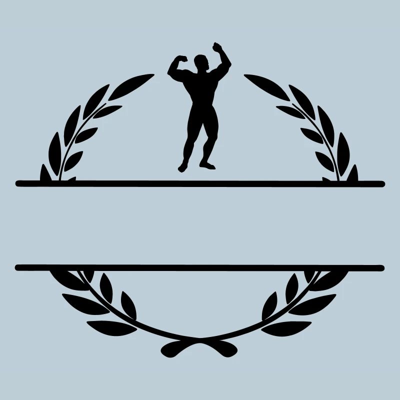 Bodybuilder im Lorbeerkranz
