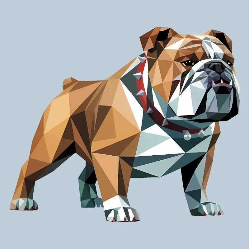 Bulldog - Cool Low Poly  Logo