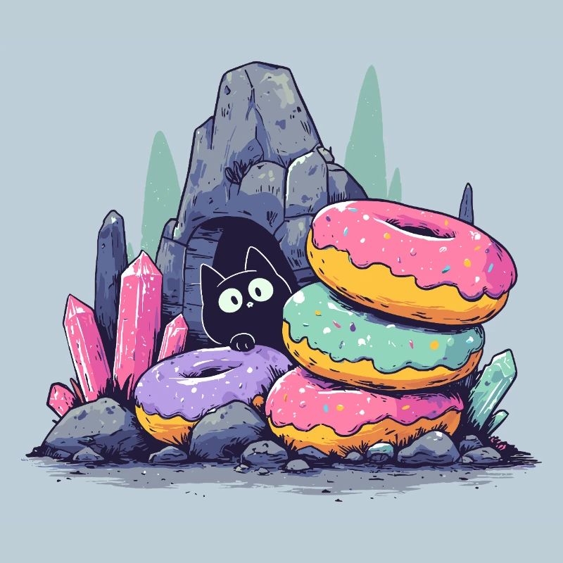 Cat Treasure in Donut Crystal Cave