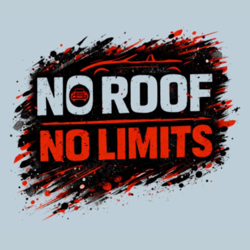 No Rules No Limits Car Convertible Saying