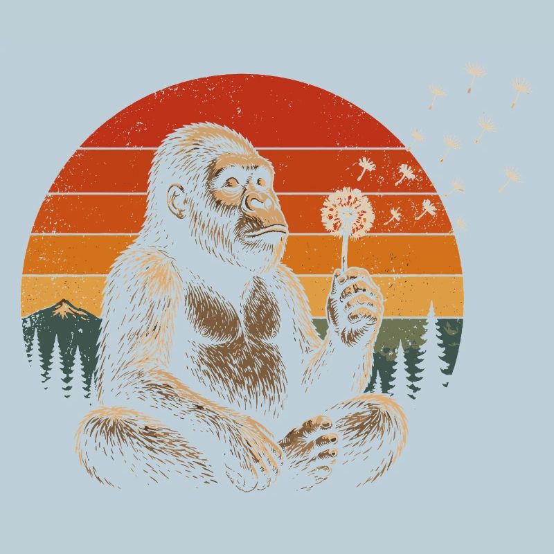 Ami singe au coucher de soleil
