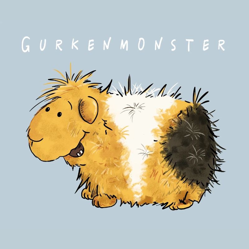 Monstre de concombre drôle je bande dessinée cochon d'inde