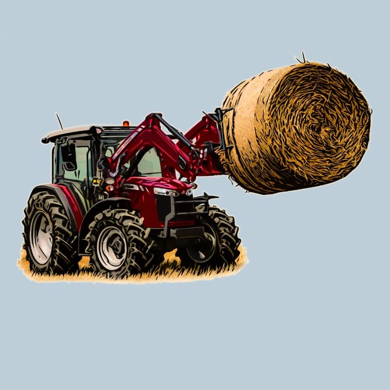 Traktor 4700 M mit Strohballen