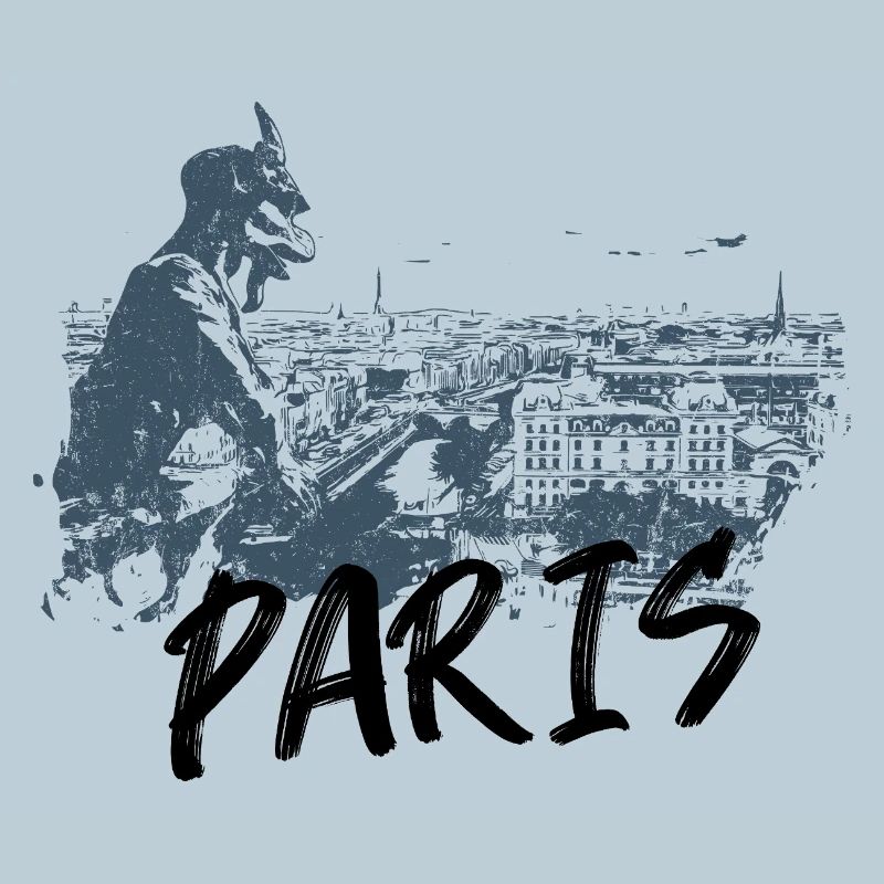 Paris avec gargouille de Notre Dame