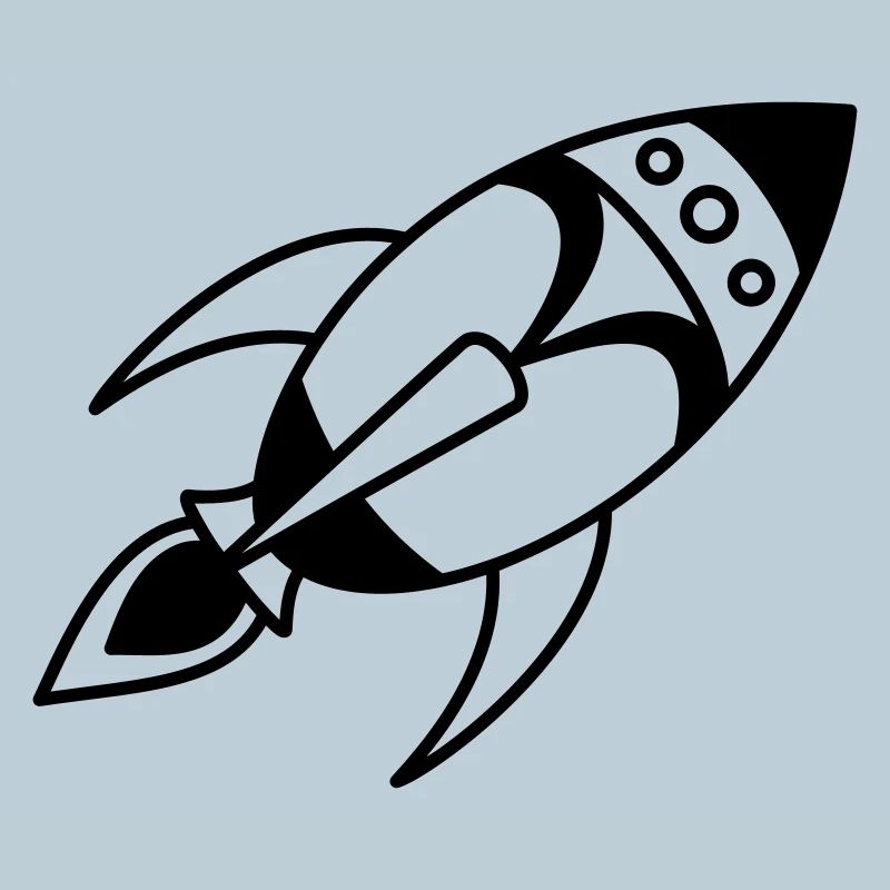 Retro Space Rocket – Weltall Raumschiff Design