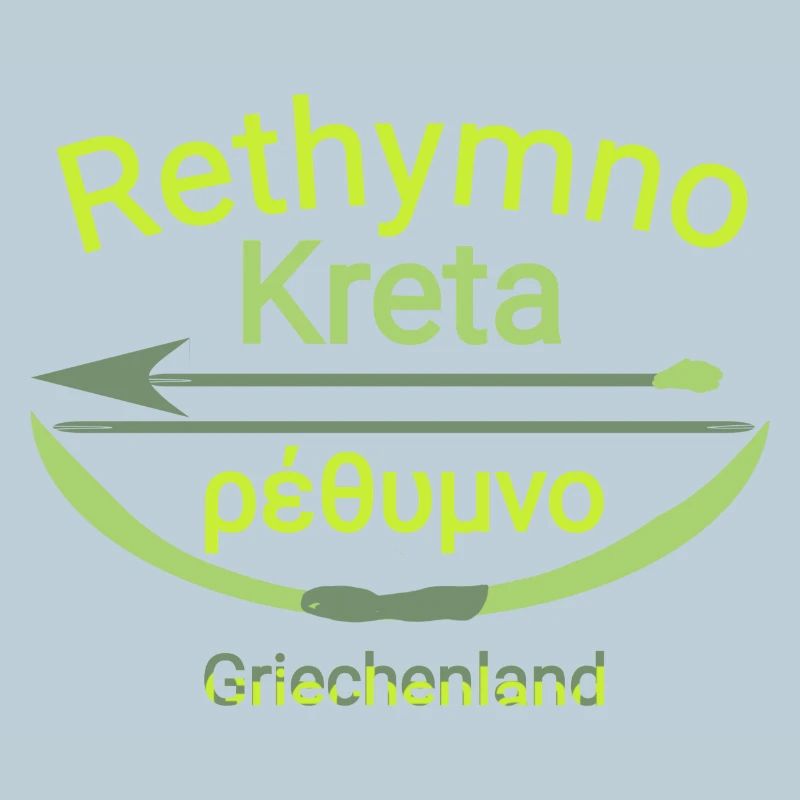 Rethymno Kreta mit pfeil und Bogen Trendy cool