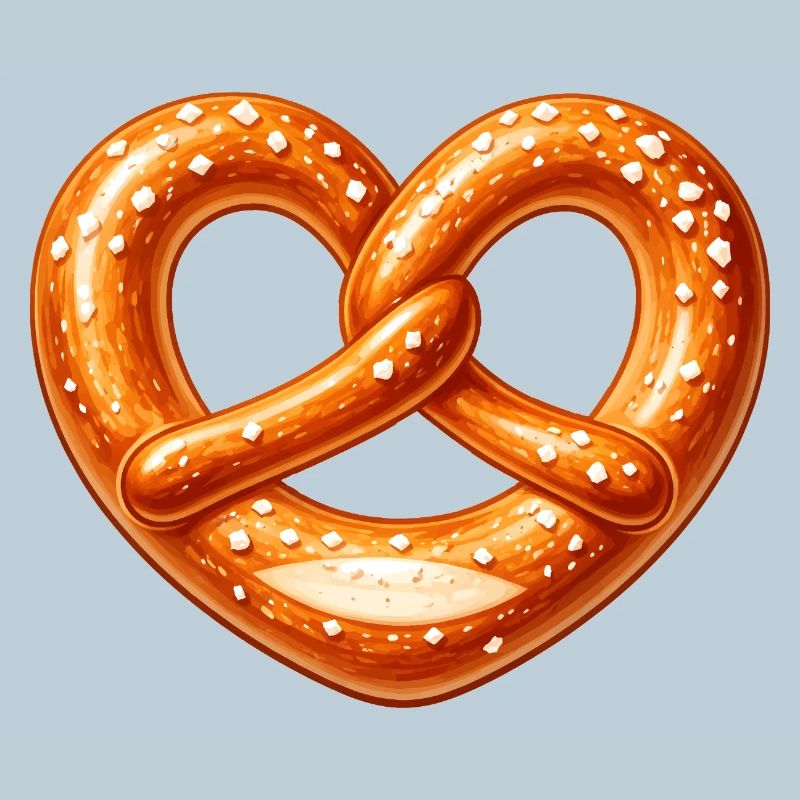 Pretzel Heart Baking Baker Design