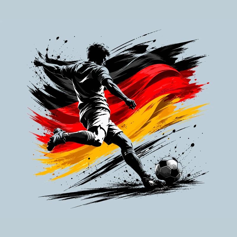 Kicker avec drapeau allemand