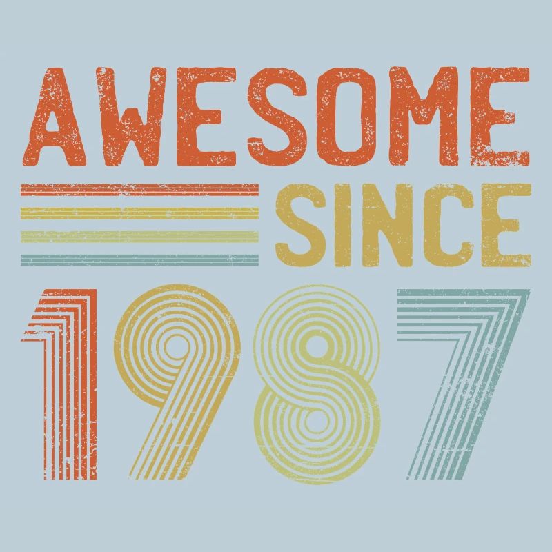 Retro 1987 Celebration Design