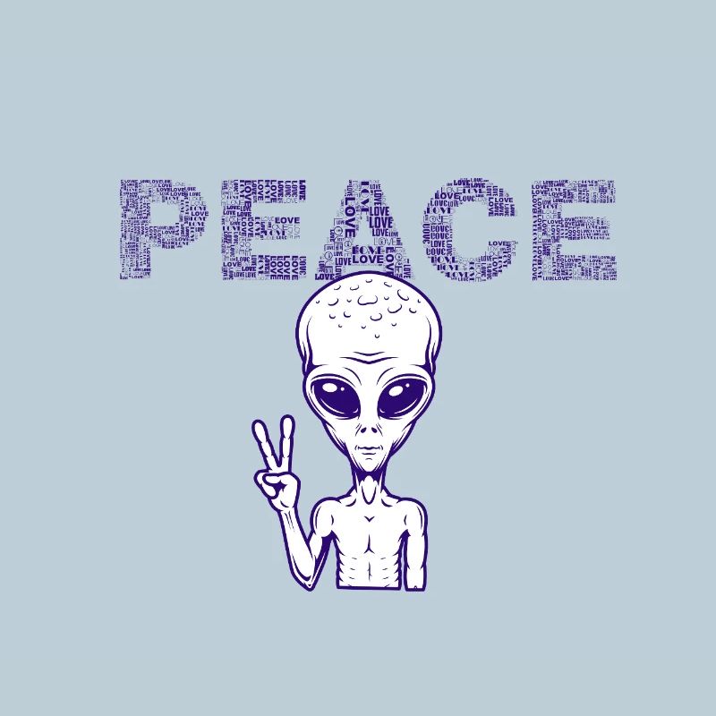 Peace Alien Peace Sign
