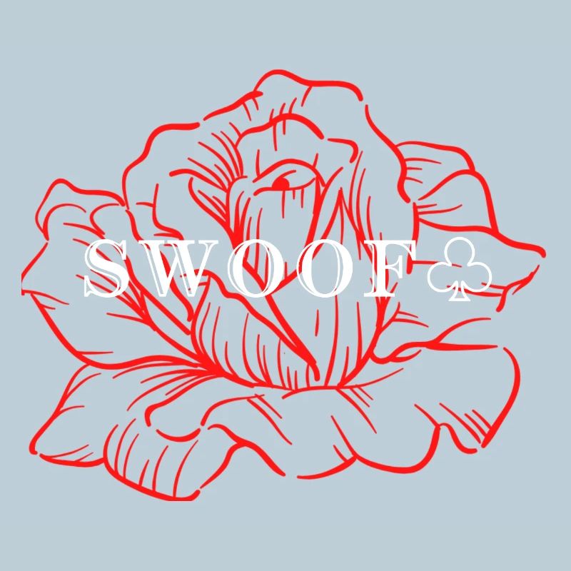 Red Rose Line Art