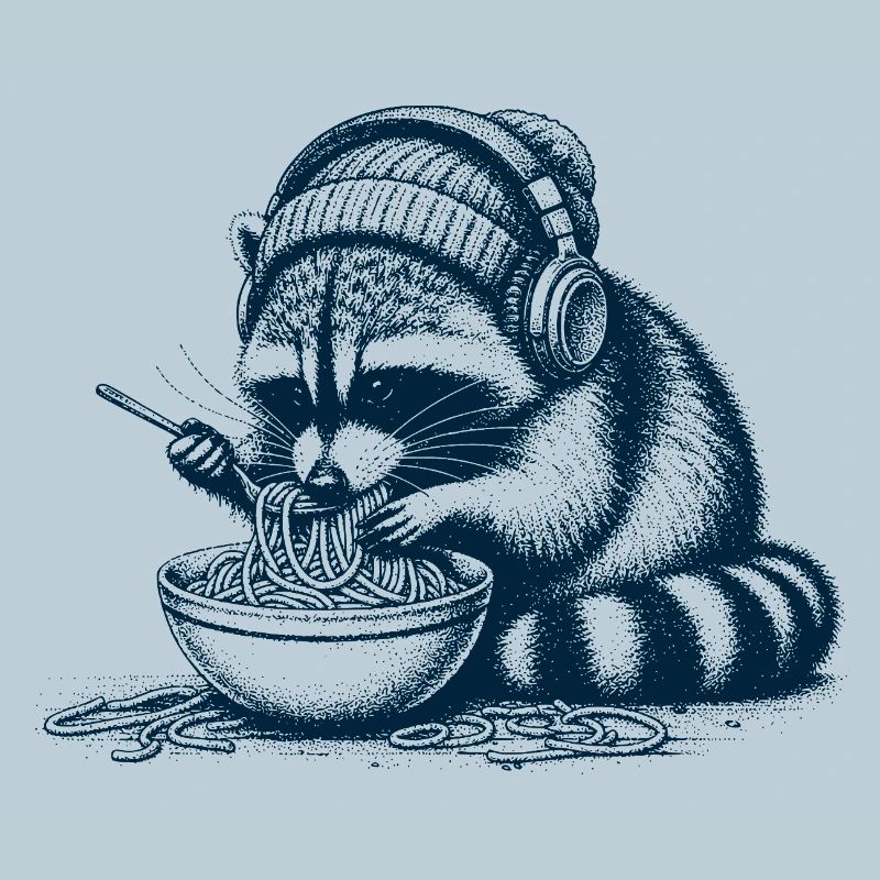 Spaghetti Waschbär