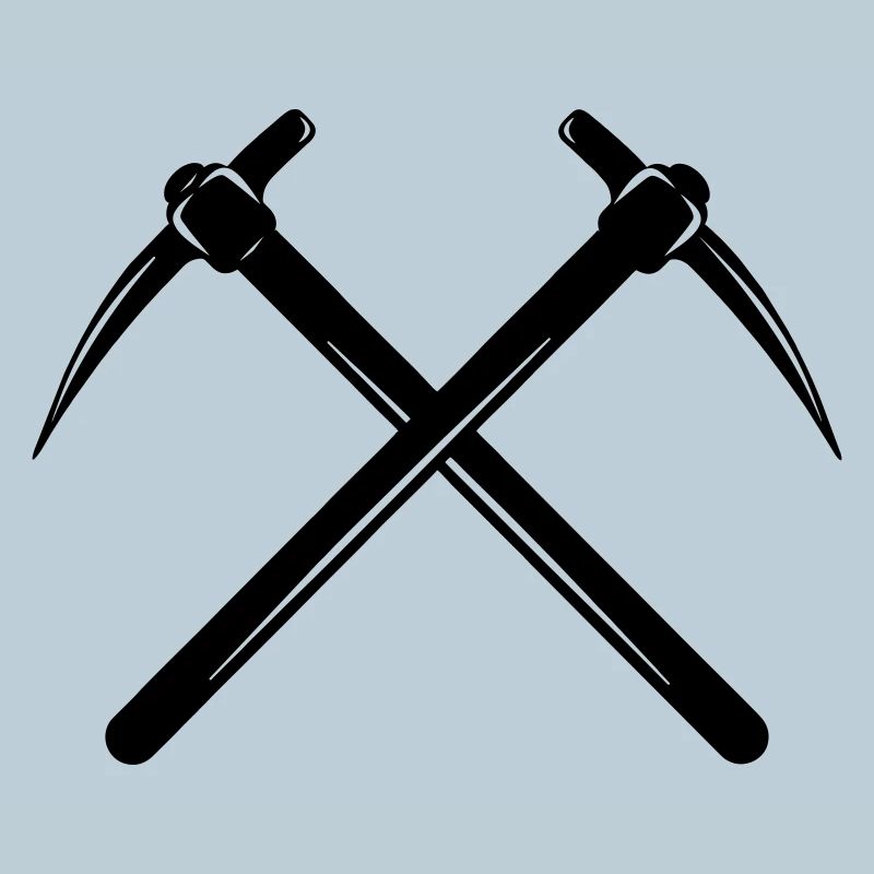 Zwei Spitzhacken gekreuzt