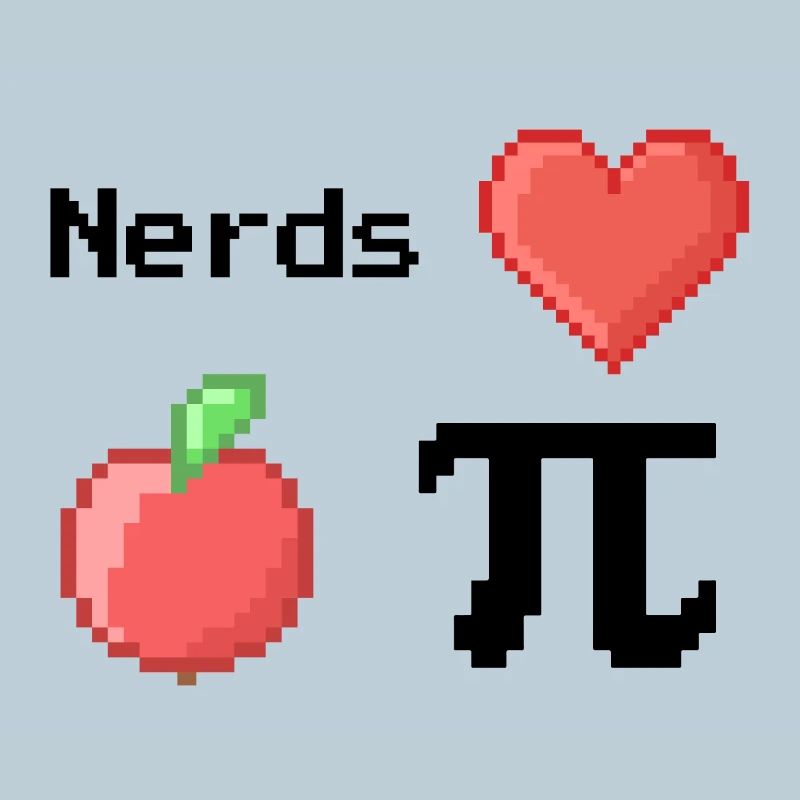nerds love apple pi pie sprüche math s pixel