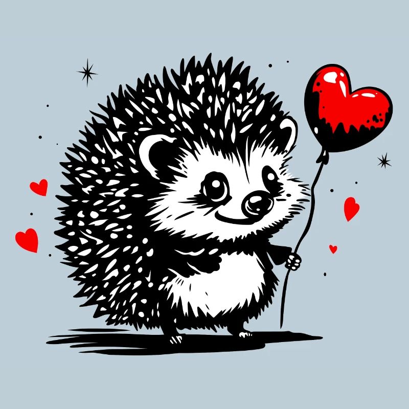 Igel mit Herz Luftballon - Heartful Creatures
