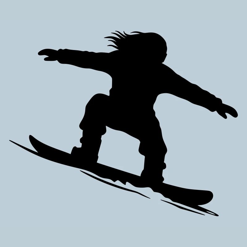 Snowboarder Silhouette - Color Variable