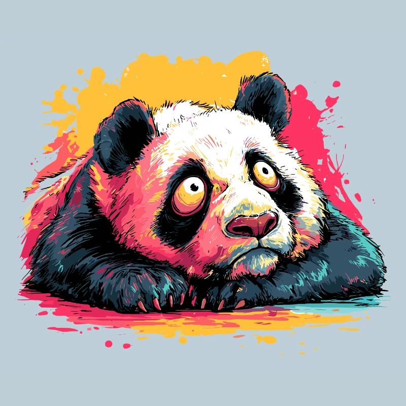Panda Traumblick Farbspritzer
