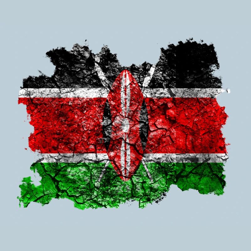 Kenya vintage flag