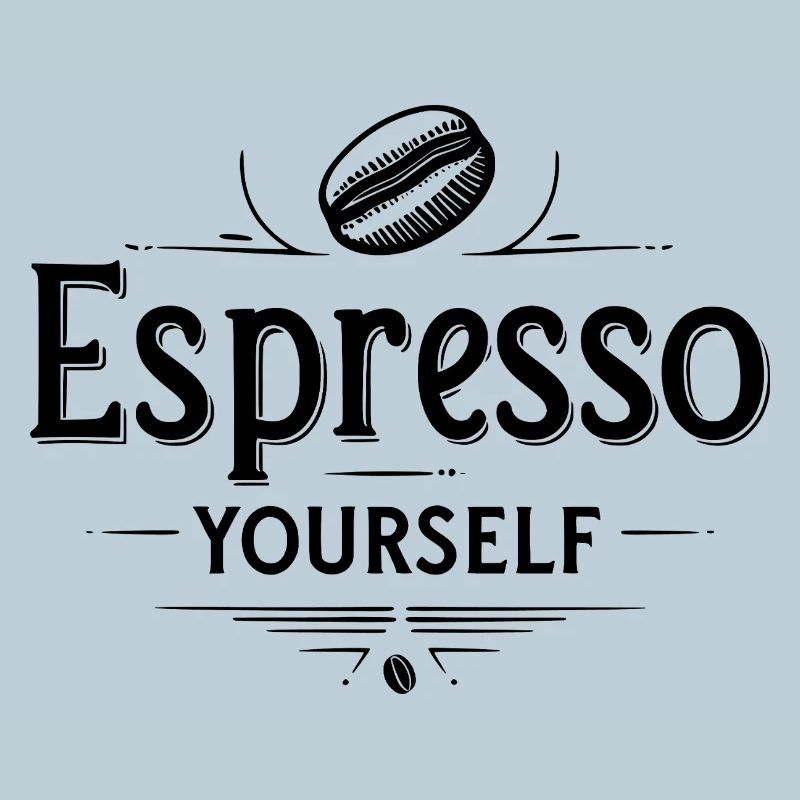 Espresso vous-même - Conception amusante de jeu de mots sur le café