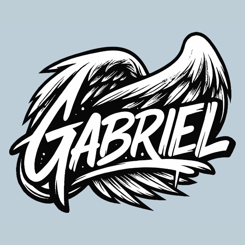 Erzengel Gabriel | Einfacher Graffiti-Stil