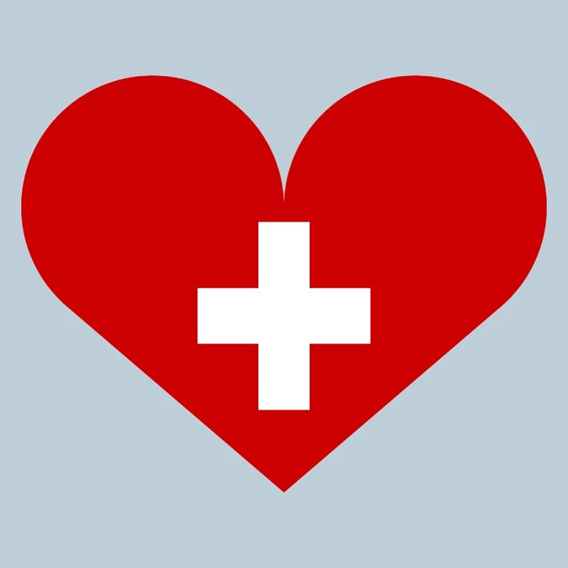 Schweizer Flagge mit Herz