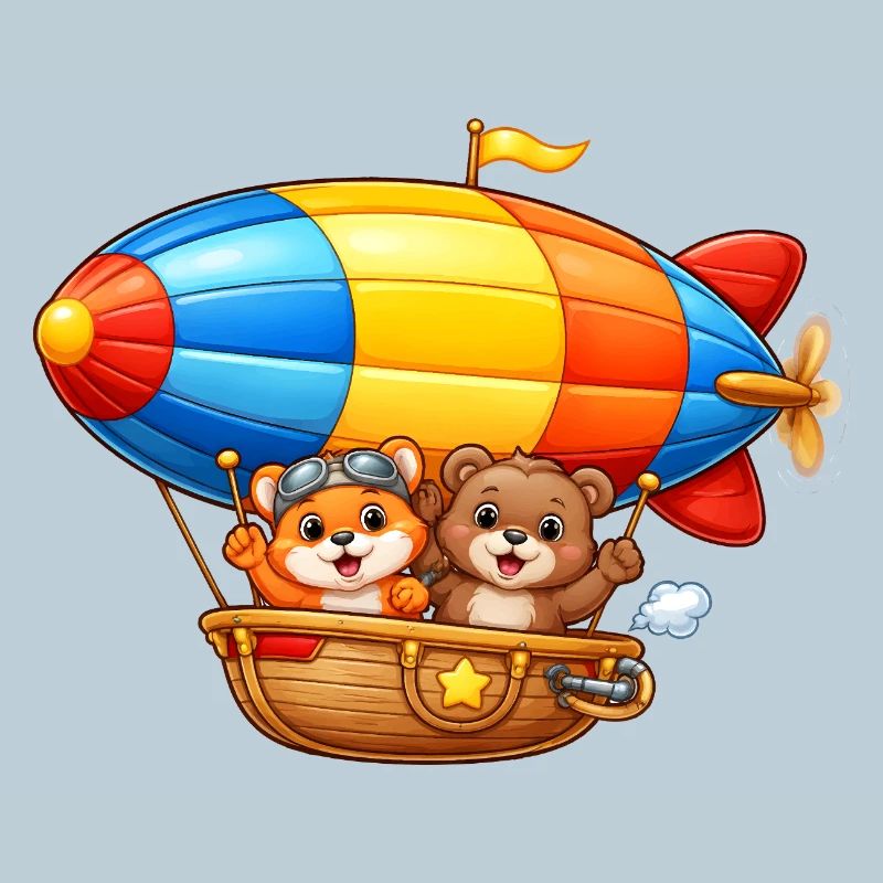 Zeppelin Animal Motif dirigeable de dessin animé