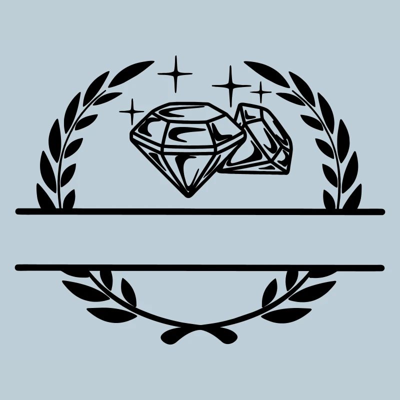 Diamond in laurel wreath