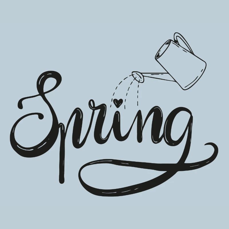 Spring, early spring, garden, watering, bed, love