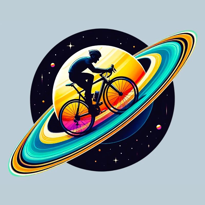 Cyclist on Saturn