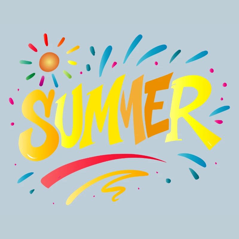 Summer Typo - Sommerdesign mit Splash-Elementen