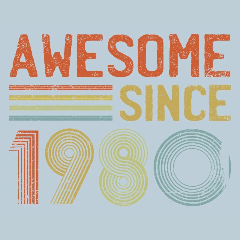 Retro 1980s Gradient Typography Design
