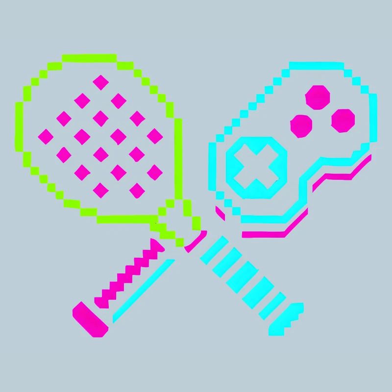 Paddles Néon Arcade Rétro