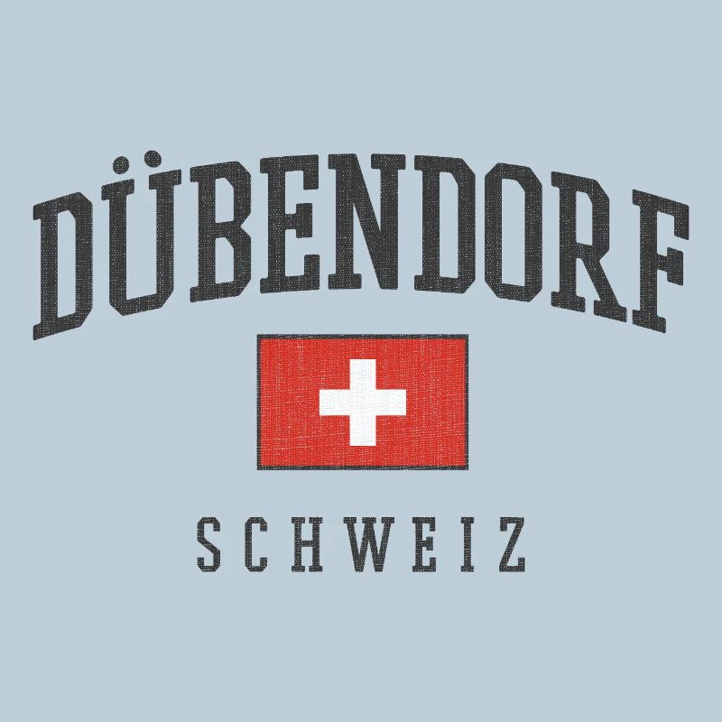 Logo de Dübendorf, Suisse, avec drapeau