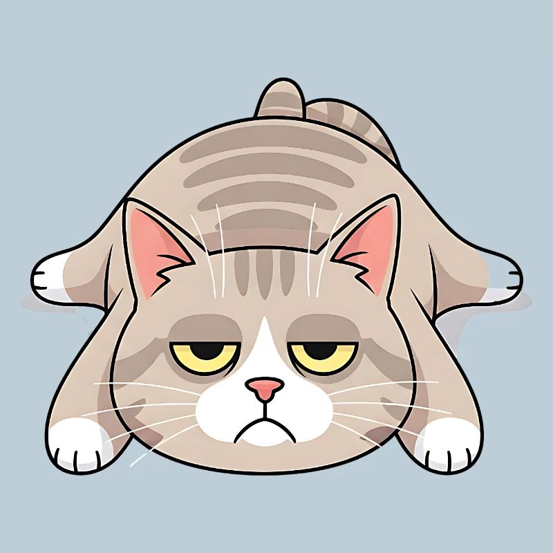 Grim late riser cat morning grouch